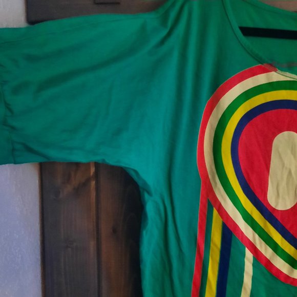 Harajuku Lovers Disco Shirt womens L Green - Picture 4 of 6